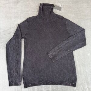 John Varvatos Osborne Turtleneck Mens Small Black Merino Wool Stretch $298 NWT